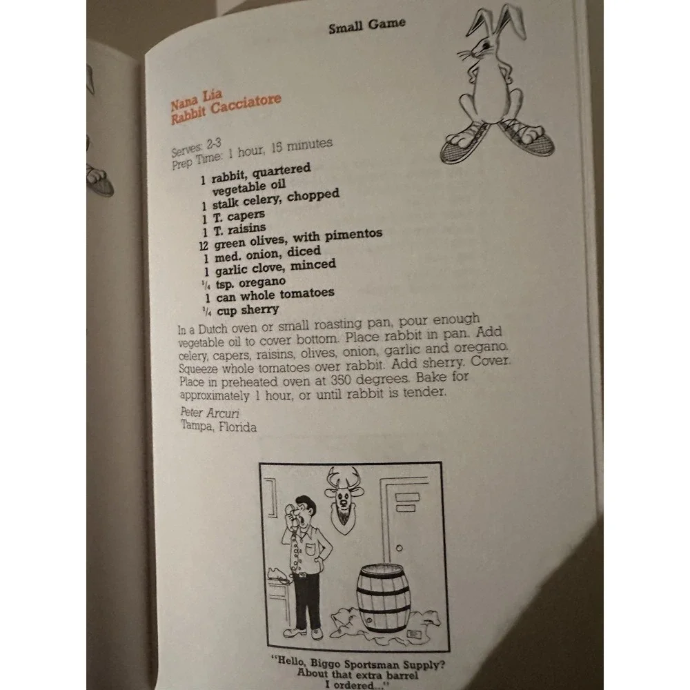 1990 NAHC Wild Game Cookbook Venison Recipe Book Paperback Vintage EC